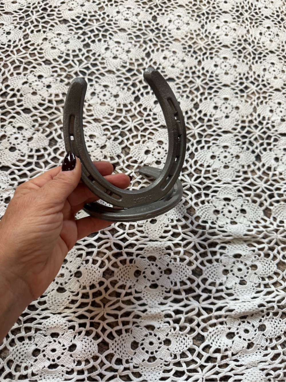 Diamond Classic Horseshoe Photo Holder Western Equestrian Decor